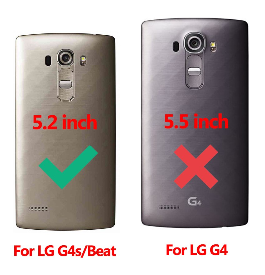 Funda de cuero con tapa para LG G4s G 4 S G4 Beat G4Beat H731 H735 H736