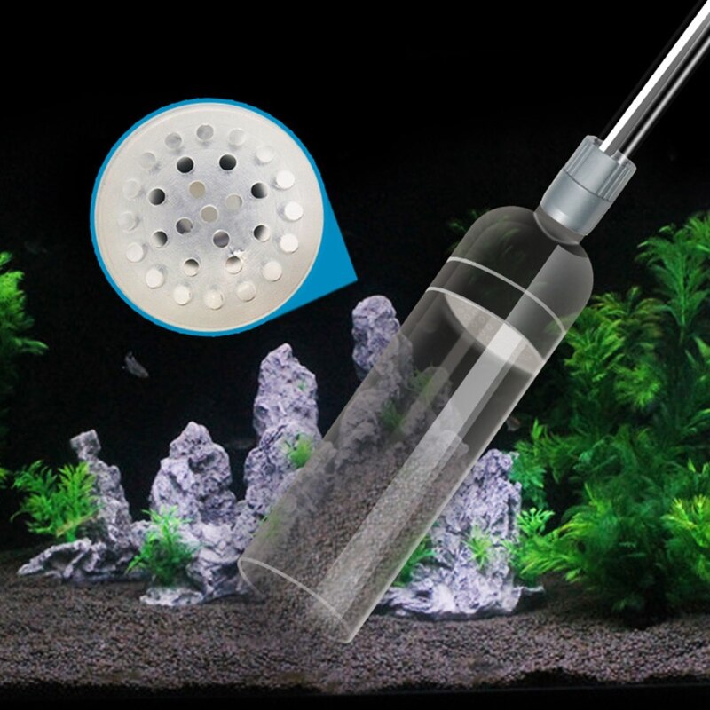 Home Aquarium Fish Tank Vacuum Water Changer Siphon Pump Manual Sand Gravel Cleaner Water Filter Strainer Cleaning Tool