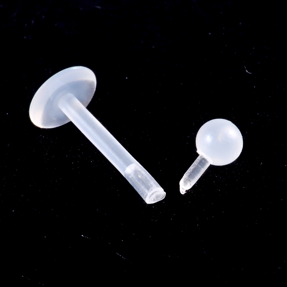 Helder acryl oor tragus helix kraakbeen piercing bioflex flexibele labret houder lip stud acryl basic piercing lichaamssieraden