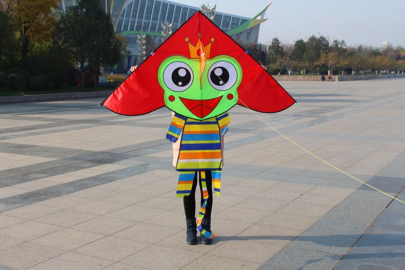 Outdoor Fun Sports 79 inch Frog Kite /Animal Kites With Handle And Line For Kids Good Flying