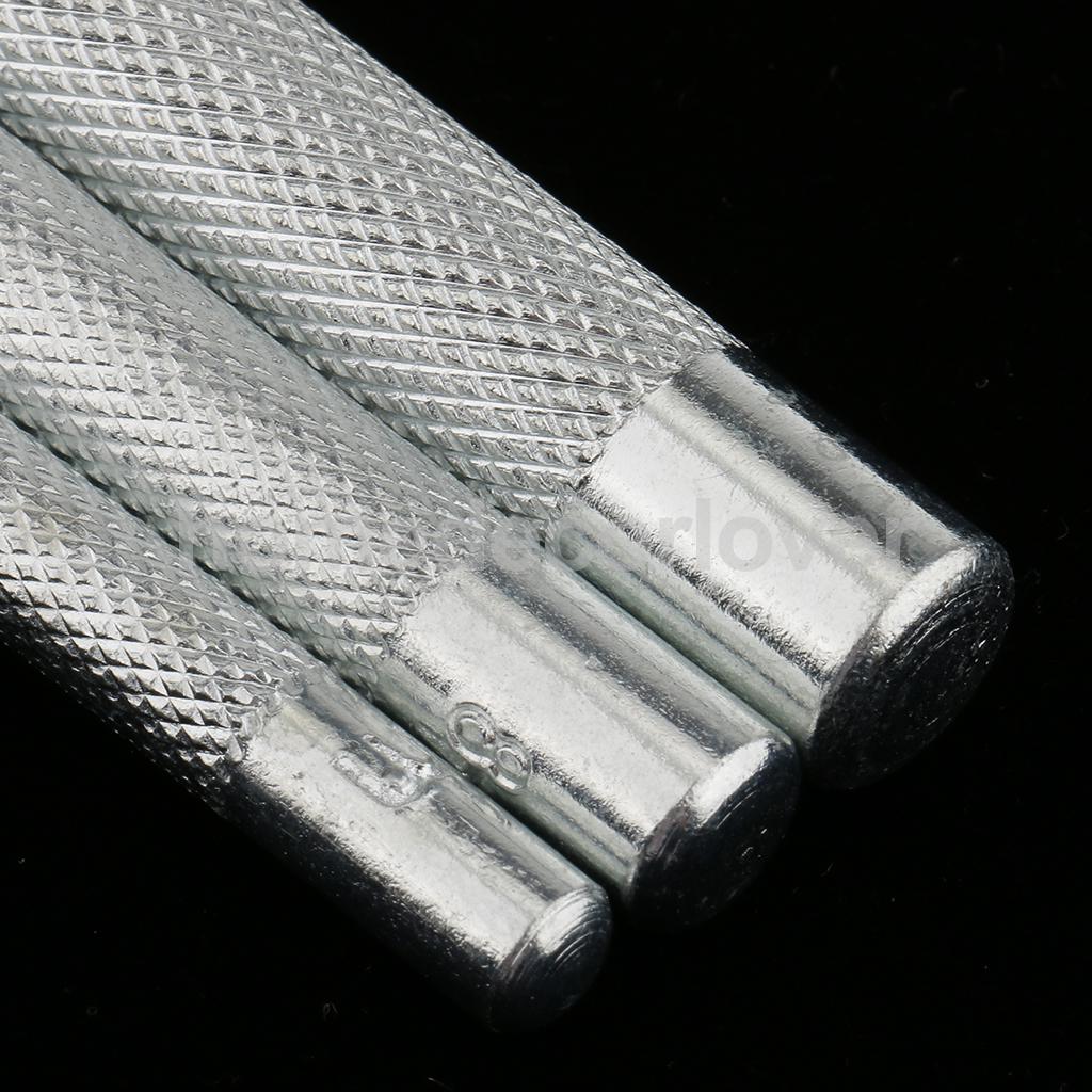 3pcs Die Punch Tools Snaps Fastener Punch Hole Tool for Rivet Button Install