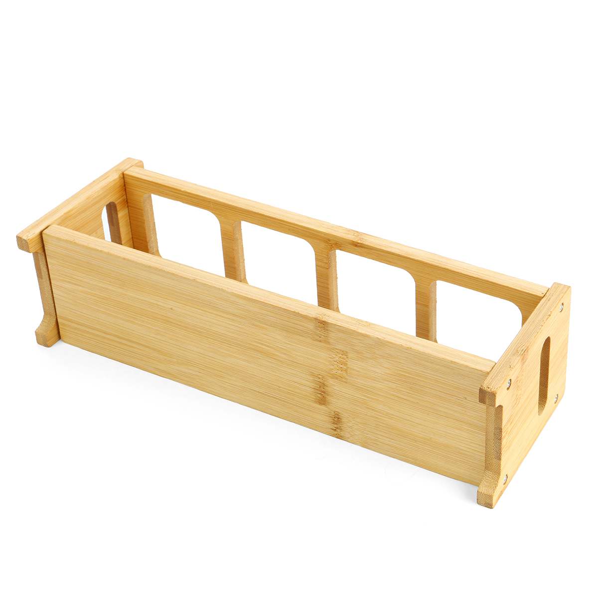 4 Holes Glass Oil Bottle RackDisplay Rack Wood Storage Box Wooden Stand Rack Organizer for Home Decoration