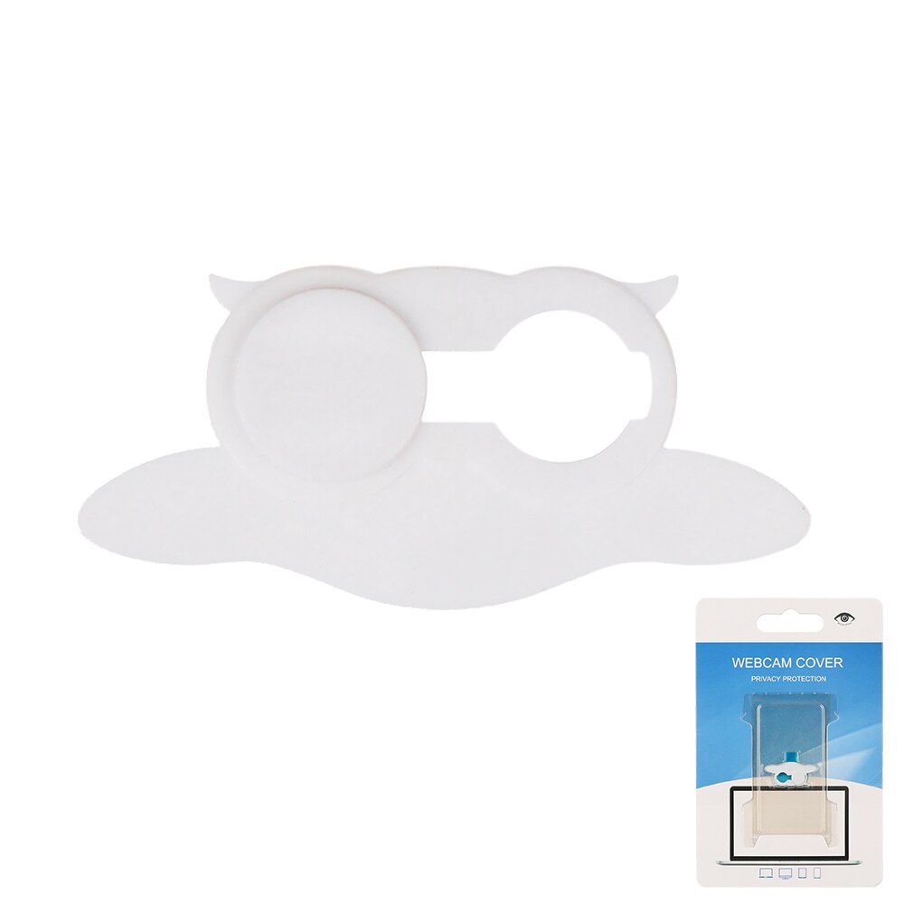 Adesivo per fotocamera copertura per Webcam Privacy copertura protettiva obiettivo per Computer portatile copertura per fotocamera protezione anti-pigolio cursore dell'otturatore: White 1pc owl