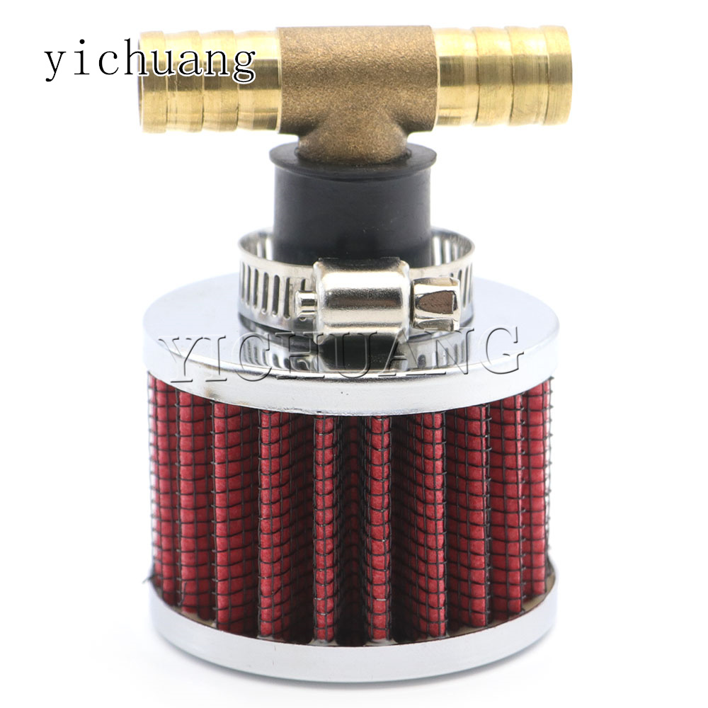 Motorfiets Mini 12mm Universele Filter Voor Koude Lucht High Flow Carterontluchting Auto Accessoires Inlaatluchtfilters: Donkergrijs