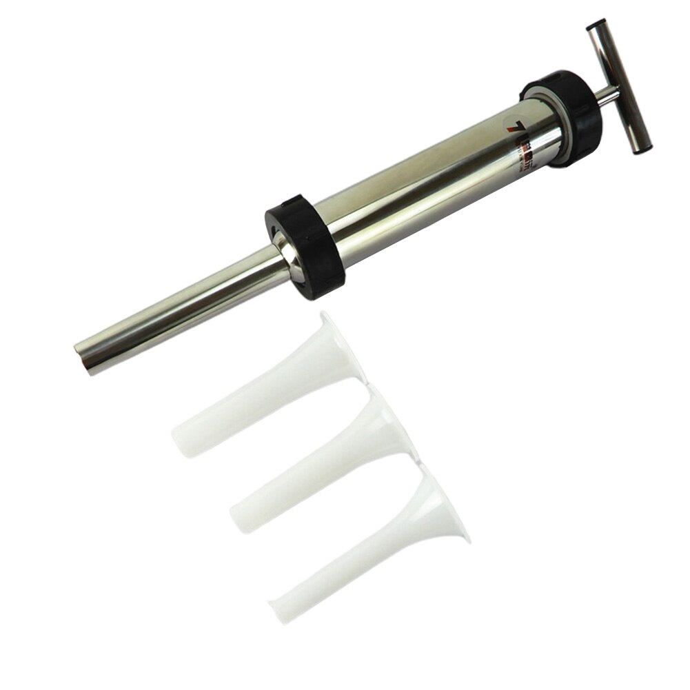 Easy Clean Manual Sausage Maker Filling Tool Meat Stuffer Portable Stainless Steel With Pipes Food Preparation For Kitchen Press