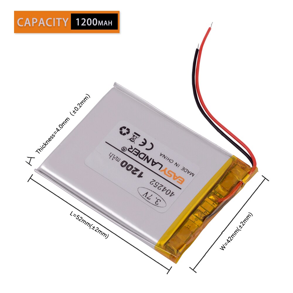 404252 3,7 V 1200mAh Lithium-Polymer-Batterie Für Kobo berühren E-Buchen MP3 MP4 Lampe lautsprecher spielzeug Handy, Mobiltelefon Energie Bank 404050