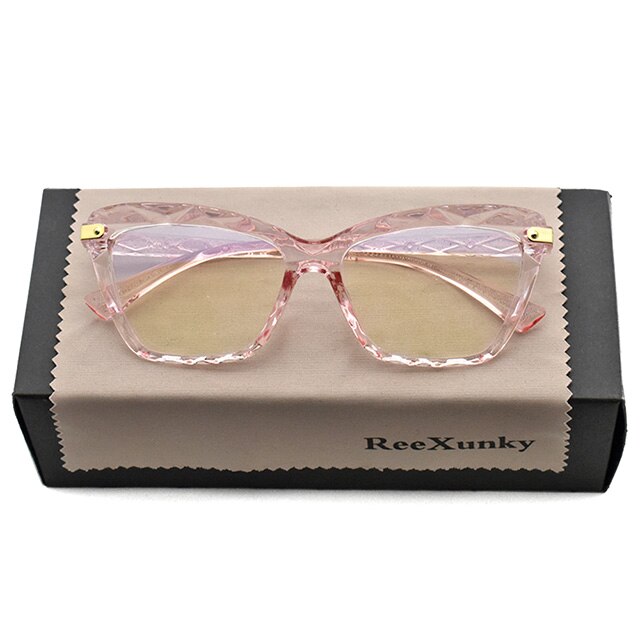 Unisex Anti Blue Light Glasses Women Men Computer Screen Eye Protection Eyewear Frames Goggles Anti Eye Fatigue Glasses: Pink