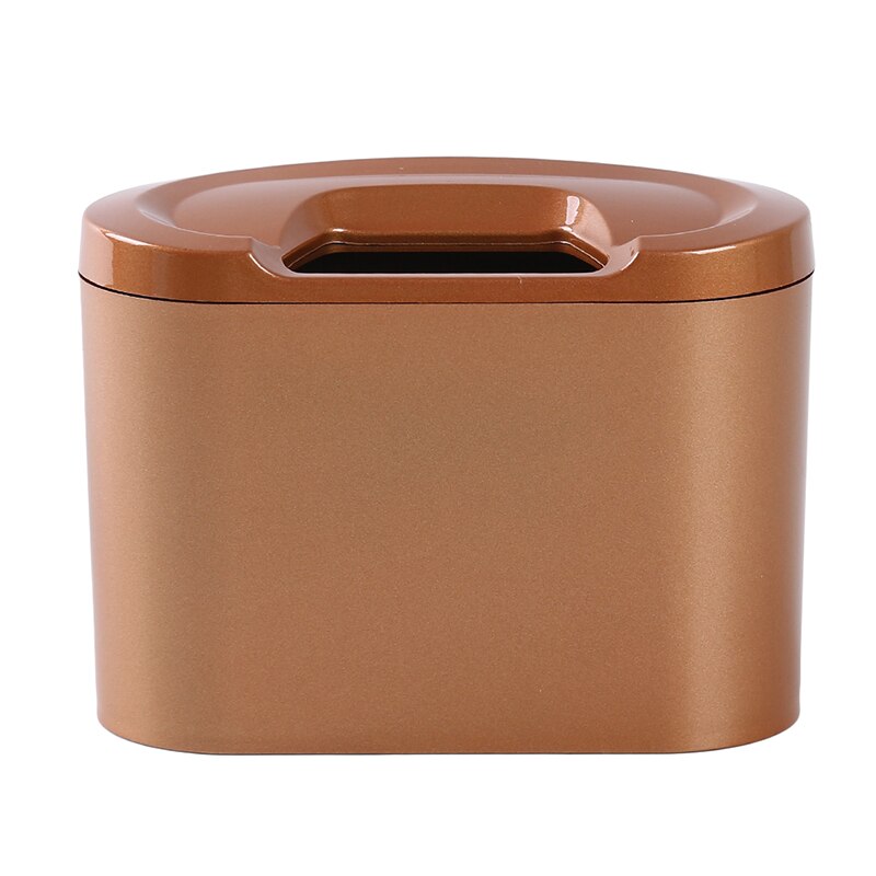 Universal- Auto dauerhaft Mini Papierkorb Fahrzeug Auto Auto Müll Staub fallen Halfter Kasten Behälter Müll Müll Kann: Gold