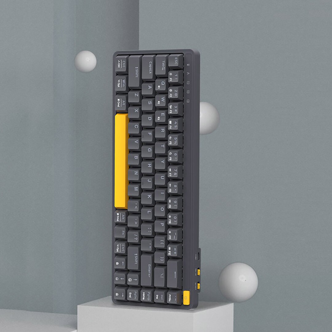 Teclado mecánico MIIIW POP Series Z680C MWMKB01, Compatible con Bluetooth/cableado, modo Dual, 68 teclas, 50 millones de compresiones