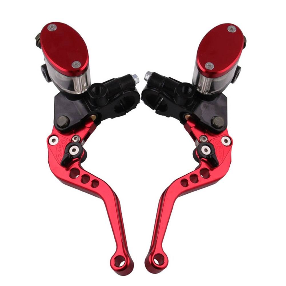 Clutch Levers Universal Motorcycle Hydraulic Master Cylinder Reservoir Brake Clutch Levers 7/8 inch (One Pair): Red