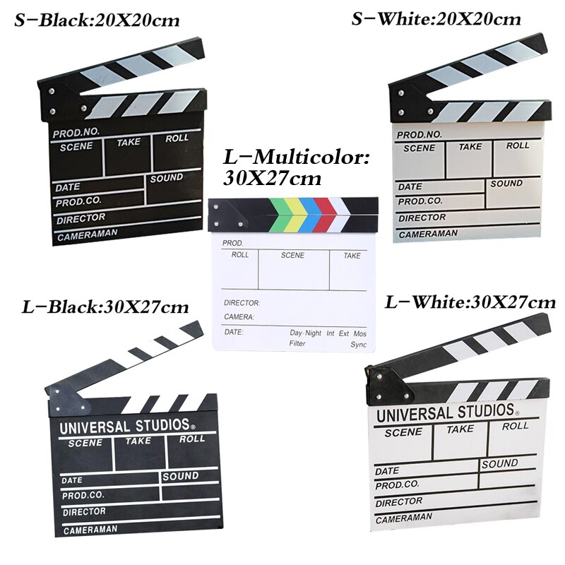 Movie Film Tv Slate Klepel Boord Dry Erase Clapboard Cut Actie Scene Movie Clip Film Actie Slate Clap Handgemaakte Cut prop