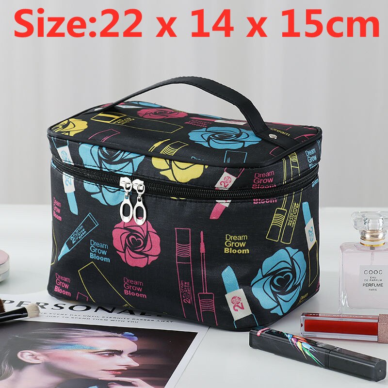 Women&#39;s Makeup Bag Travel Organizer Cosmetic Vanity Cases Beautician Necessary Beauty Toiletry Wash Storage Pouch Bags Box: E