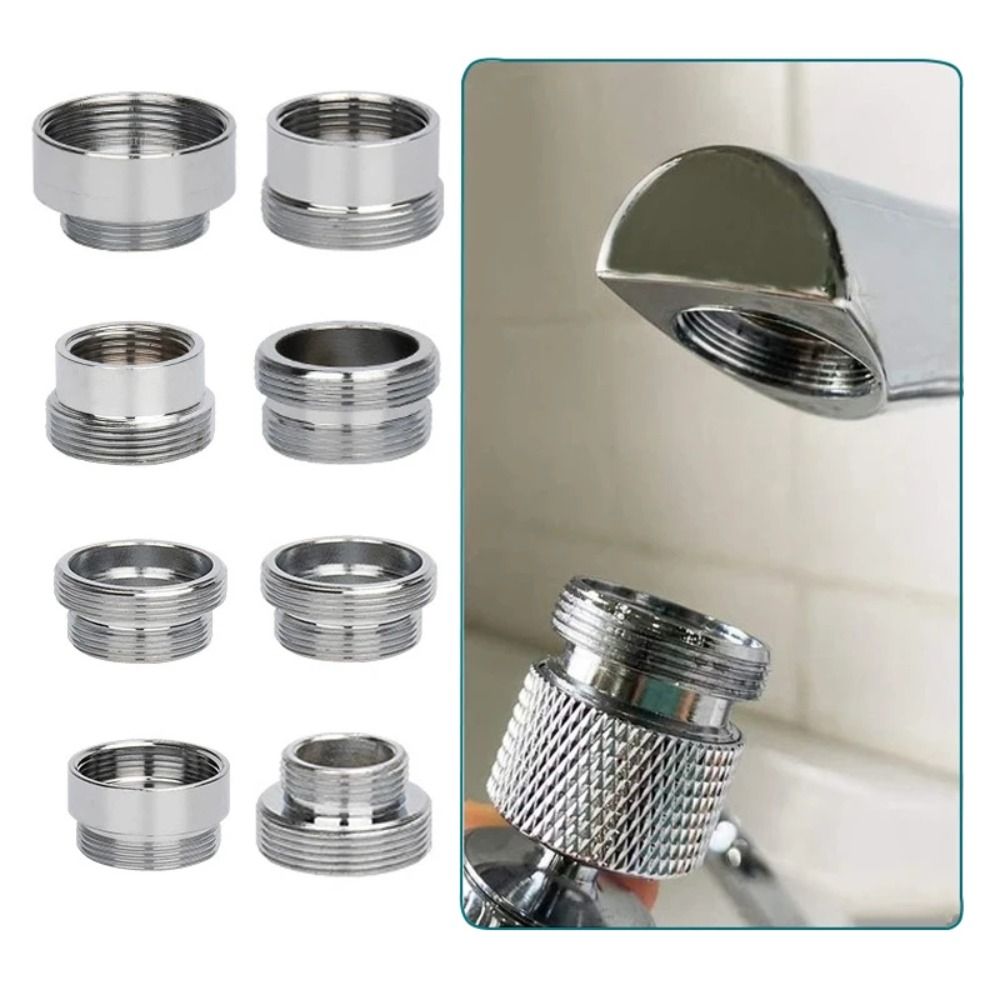 Ensemble d'adaptateurs de cuisine avec rondelle en métal, connecteur d'économie de robinet, aérateur, mâle femelle, accessoires HOAccessrespiration, 18mm, 20mm, 22mm, 24mm à 22mm