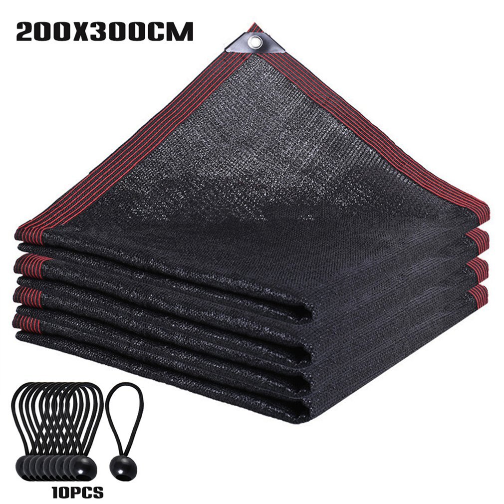 Malla de sombra para jardín, sombreado, protección UV, redes para sombra y sol, invernadero, velas, plantas suculentas, cubierta de refugio solar, color negro: 2X3M
