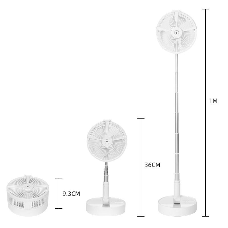 Ventiladores hidratantes plegables portátiles, ventilador de mesa recargable inalámbrico para uso en el hogar y la Oficina al aire libre, ventilador eléctrico de larga duración