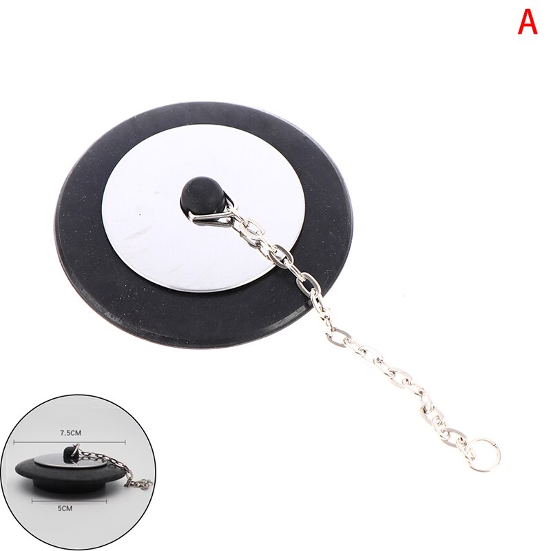 Rubber Choke Bathtub Drain Stopper With Chain Bath Plug Drain Tub Stopper: A