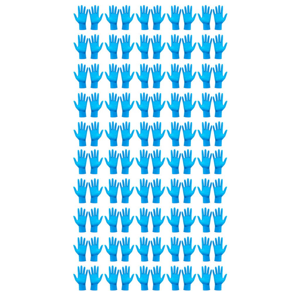 100 Stuks Wegwerp Nitril Handschoenen Werk Handschoen Voedsel Prep Koken Handschoenen Keuken Voedsel Waterdichte Service Schoonmaak Handschoenen Blauw