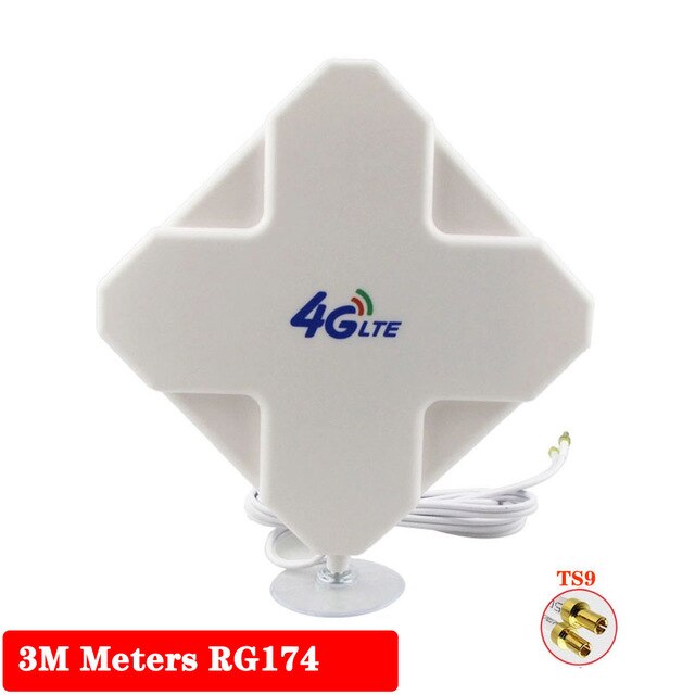 3G 4G LTE Outdoor Antenna 28dBi Hi-Gain Directional Wide Band MIMO Antenna 700-2700MHz RG174 Panel Antenna 3 meters: TS9