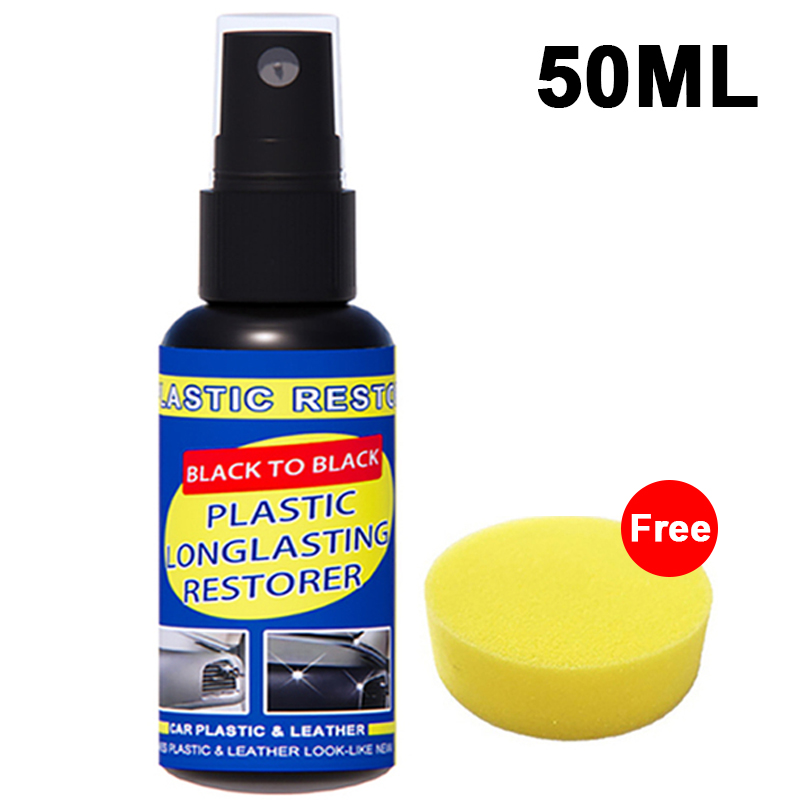 Restaurador de plástico para coche, productos de limpieza de coche con brillo negro, renovador de revestimiento de reparación y pulido automático para coches, detalles de automóviles: Multicolor
