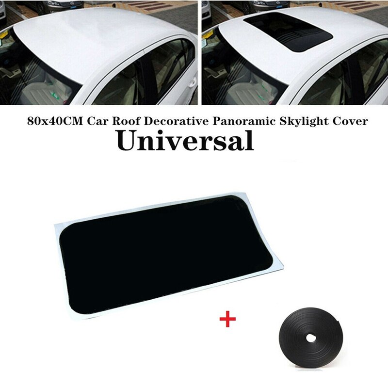 Decoración de techo de coche panorámica Skylight cubierta película pegatina Kit de protección, 80X40cm