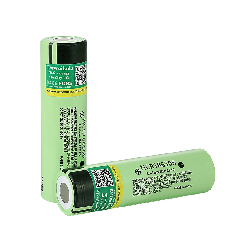 18650 batterier genopladeligt batteri 3.7v 2600 mah  mh12210 2600 mah ncr 18650b batteri til elektronisk cigaret lommelygte