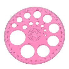 XRHYY 1 Pieces Patchwork Circular Template Ruler 360 Degree Full Circle Protractor random for product colour