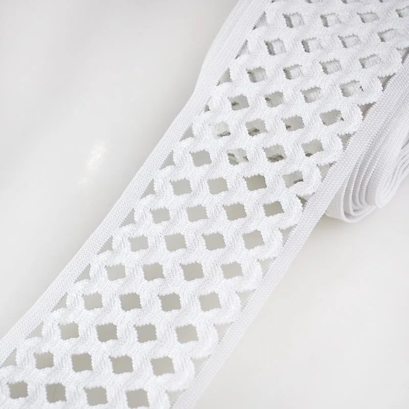3/5M 75mm Mesh Elastische Band Zachte Tailleband Nylon Stretch Elastiekjes voor Broek Rok riem DIY Kleding Naaien Accessoires: Donkergroen / 0.5 M