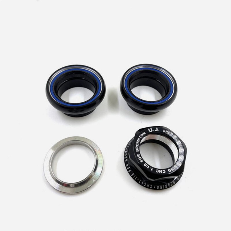 Union Jack – casque externe pour brompton, anodisé 1-1/8, 34mm, or, argent, rouge, noir