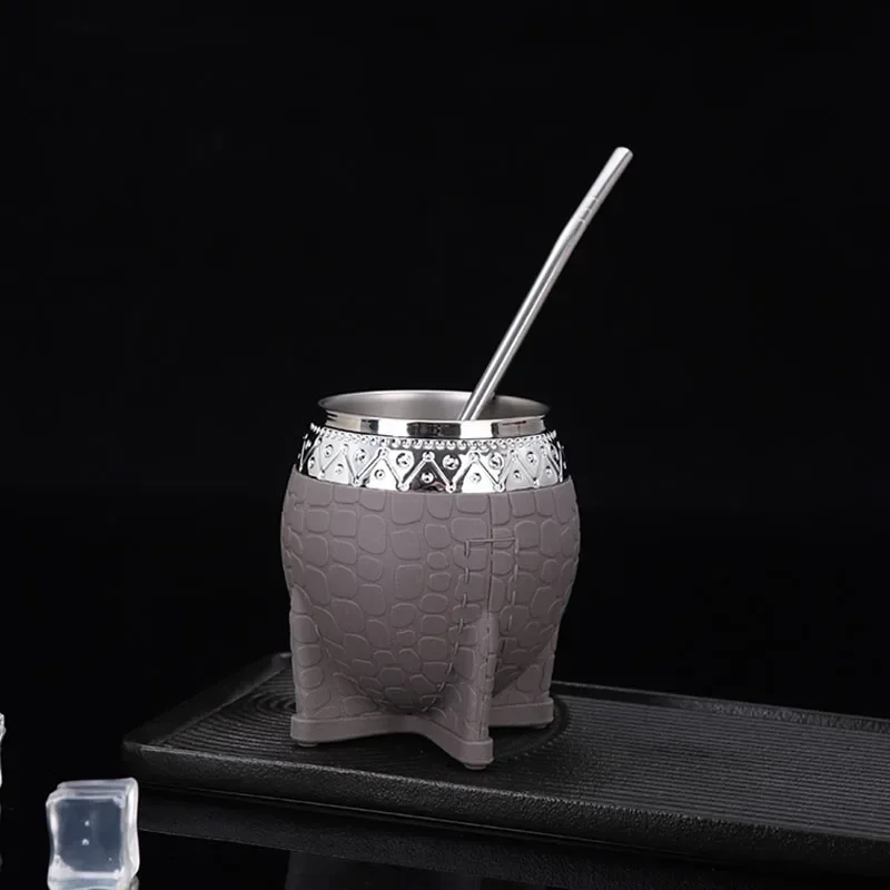 1PC tazas tazas para café Stainless Steel Double Wall Cup 200ml Insulated Tumbler Yerba Mate Tea Coffee Beer Drinking Mug Double: WHITE