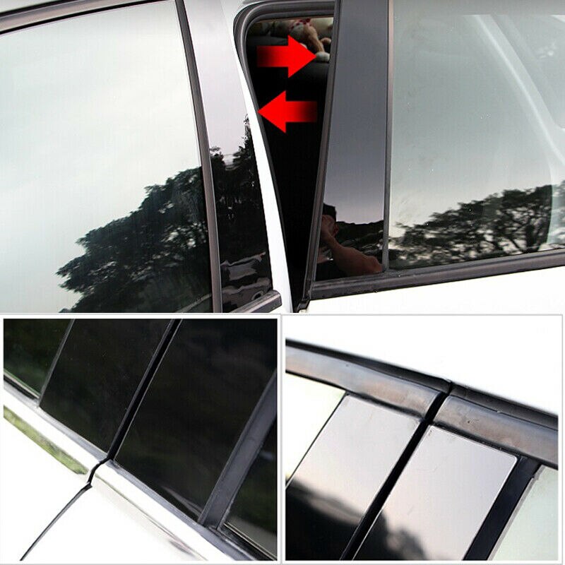 Black Window trim 6 pcs Truck Exterior Moulding 6pcs For Toyota Corolla