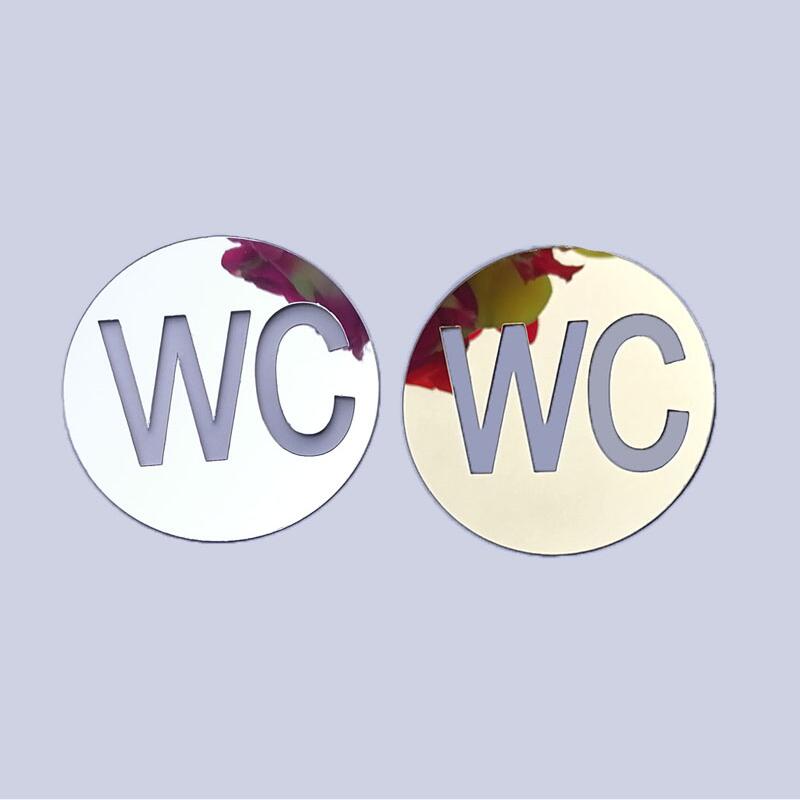 WC Toilet Entrance Sign Door Stickers For Public Place Home Decoration Pattern Wall Decals Diy Funny Vinyl Mural Art