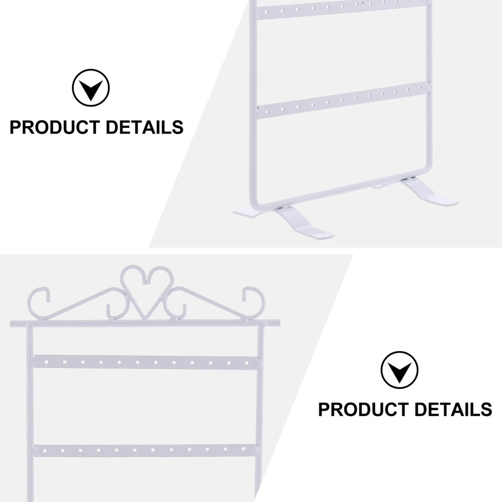 Delicate Earrings Organizer 48 Holes Ear Stud Holder Iron Jewelry Display Stand