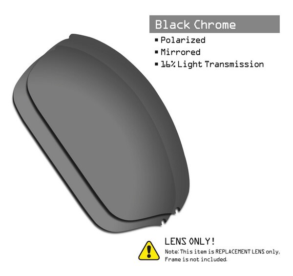 SmartVLT Polarized Replacement Lenses for Oakley Half Wire 2.0 Sunglasses - Multiple Options: Black Chrome