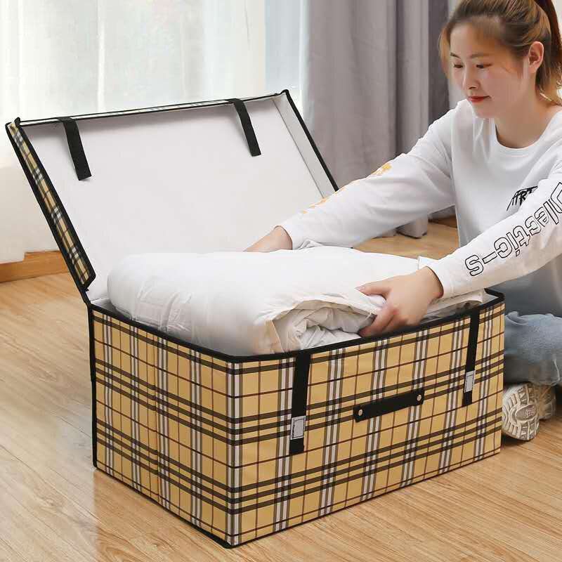 Foldable storage package box: Checks / Large 60x50x40