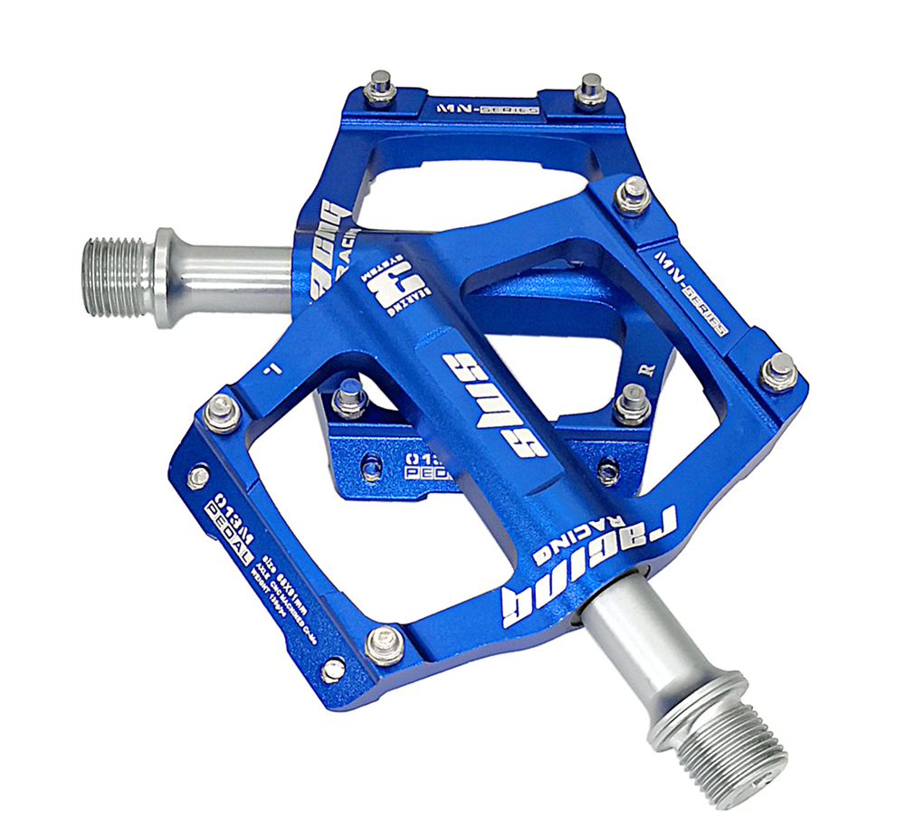 CNC-plataforma antideslizante para bicicleta de montaña, piezas ultraligeras de 3 rodamientos, AL6061,: Azul