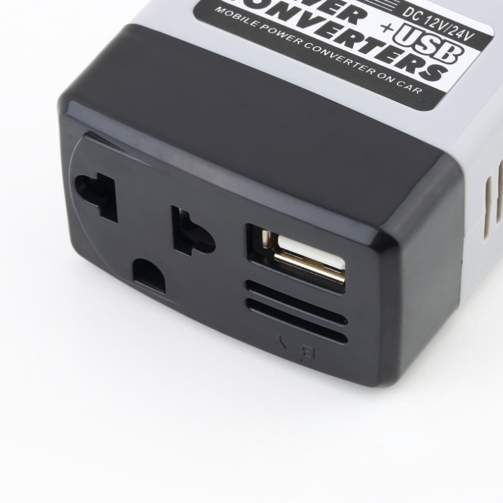 Newdc 12/24v to  ac 220v usb 6v auton mobiili virta invertteri sovitin auto auto virtamuunnin laturi käytetään kaikkiin matkapuhelimiin