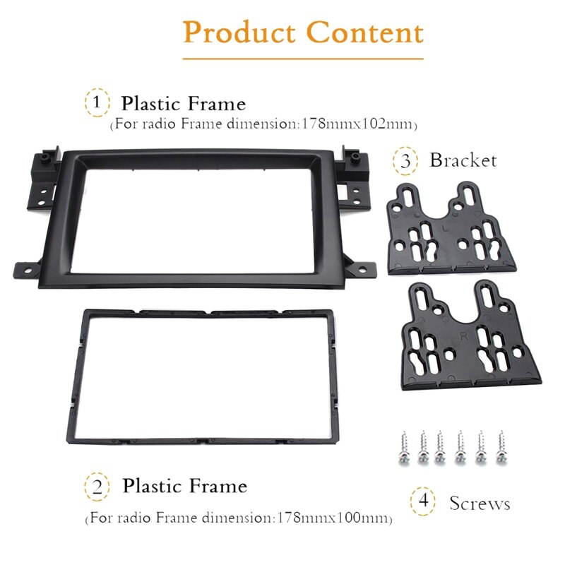 2Din Auto Stereo Radio Fascia Dvd Panel O Kit Voor Suzuki Grand Vitara 2005 2006 2007 -