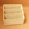 Eco-friendly braid magazine storage basket desktop books organizer file folder sundries storage bins home storage & organization: White