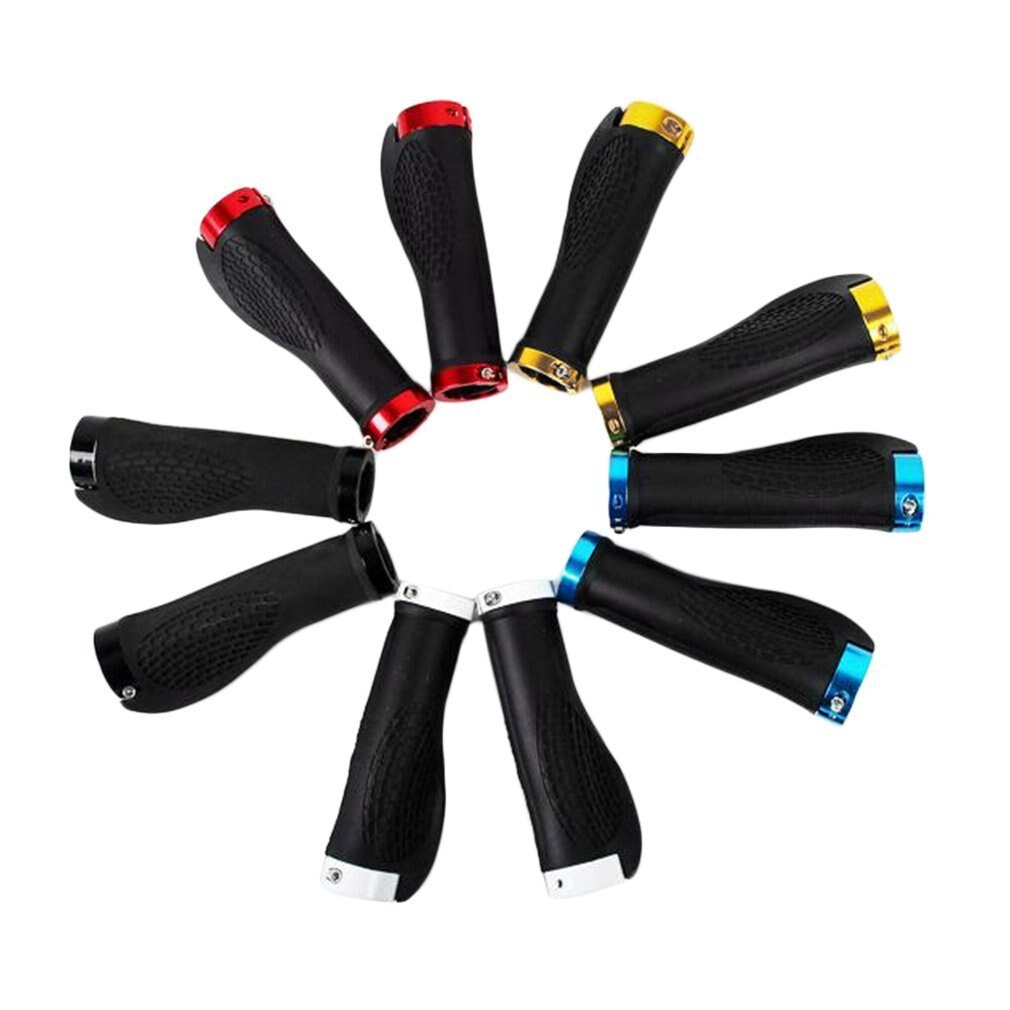1 paar MTB Road Radfahren Skid-Proof Griffe Anti-Skid Gummi Fahrrad Griffe Mountainbike Schloss Auf Fahrrad lenker Griffe Whole