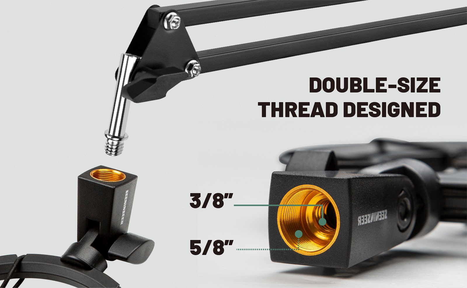 Mikrofon Shock Mount Leichte Metall Shock Mount Passenden Boom Arm Mic Stand für Podcast,Gaming, Aufnahme