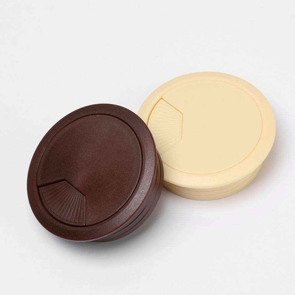 60/80mm Desk Cord Grommet Line Outlet Port Wire Hole Cover Threading Box Cover Cable Passing Box Office Table Cable Organizer