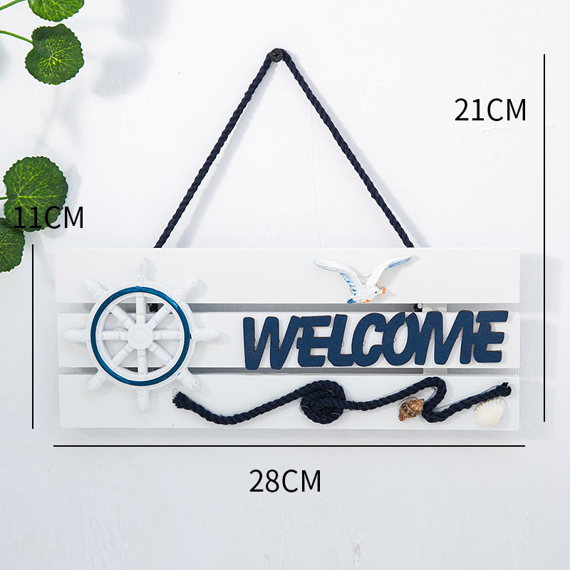 Mediterrane oceaan stijl hangende bord, creatieve houten toiletdeur decoratie, bar, coffeeshop, huis: green