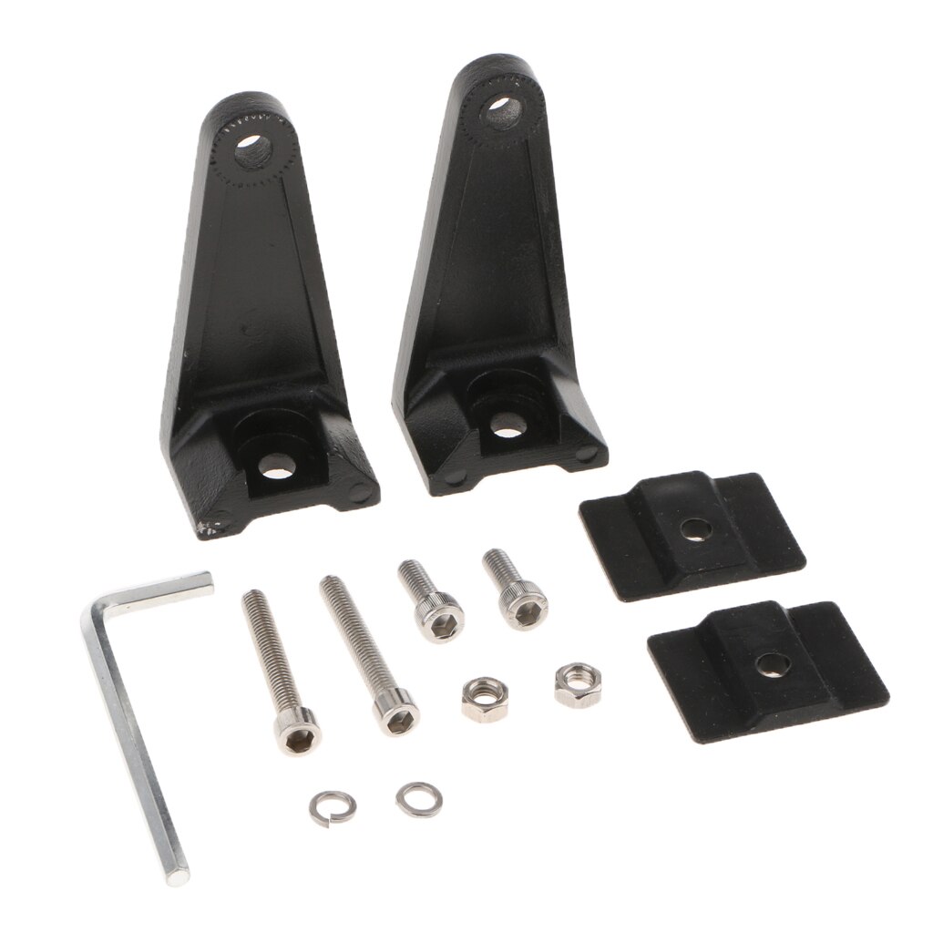 Universal Side Brackets Base Mount LED Work Light Bar Heavy Duty Black