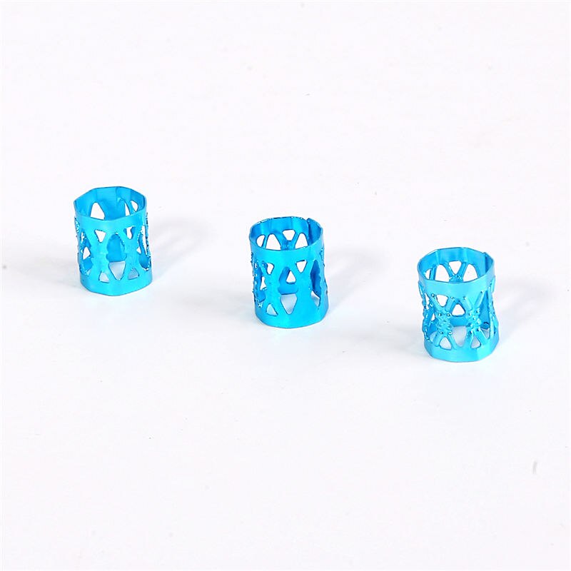 50 stk/pakke 8mm 8 farver blandede perler til tøj dekoration justerbare hår fletringe manchet klips syning håndværk diy rør smykker: 05