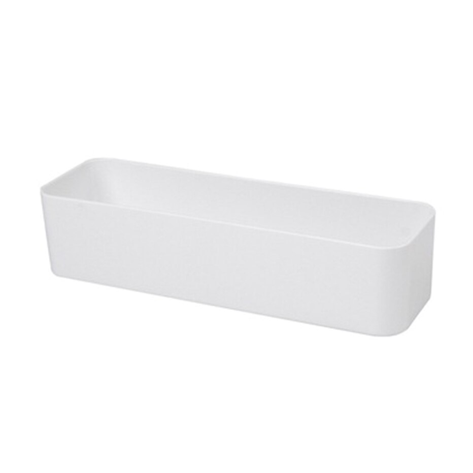 Mounted Wall Storage Box Cosmetic Rack Makeup Bathroom Remote Holder Control Hanger Organizer Storage Decor Bathroom Accessorie: White 2