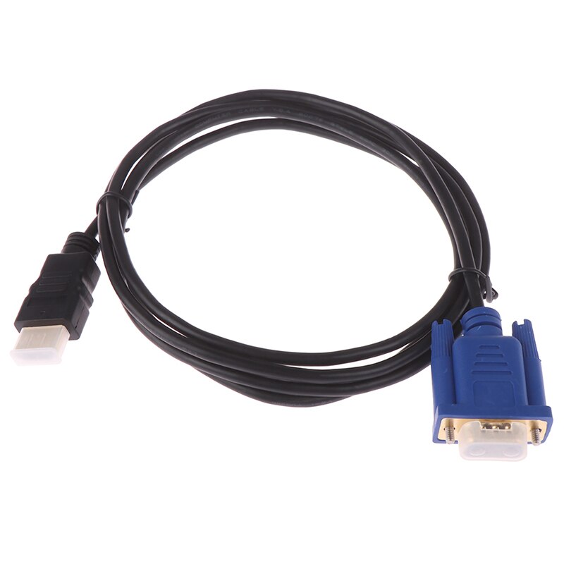 1.8M HDMI Cable To VGA 1080P HD With Audio Adapter TO Black Optical