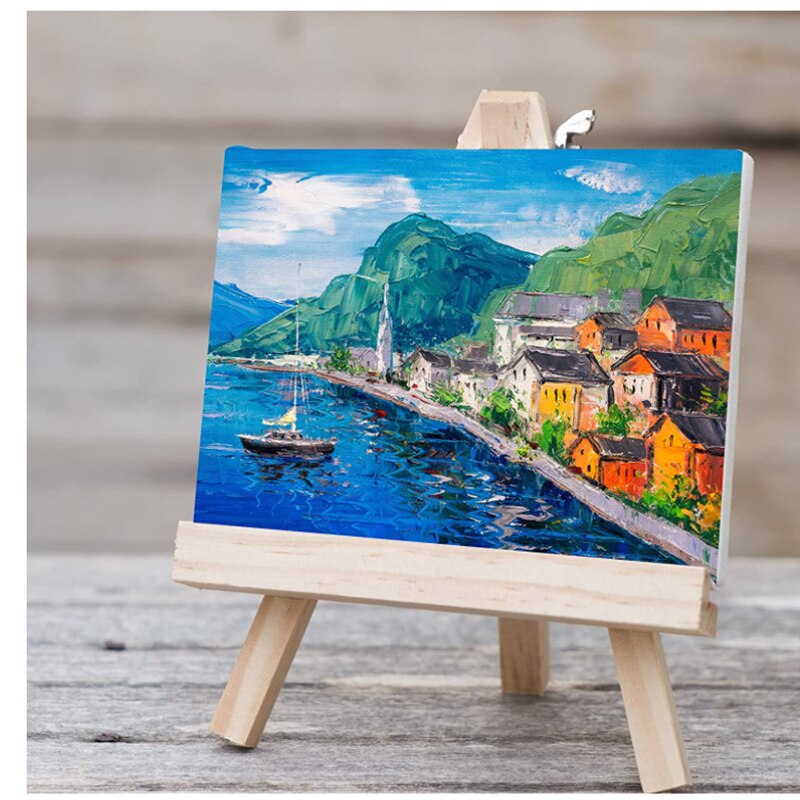 6 Pieces Artist Blank Canvas Assorted Size Stretcher Acrylic Oil Water Painting Board Blank Painting Panels Blank Artis