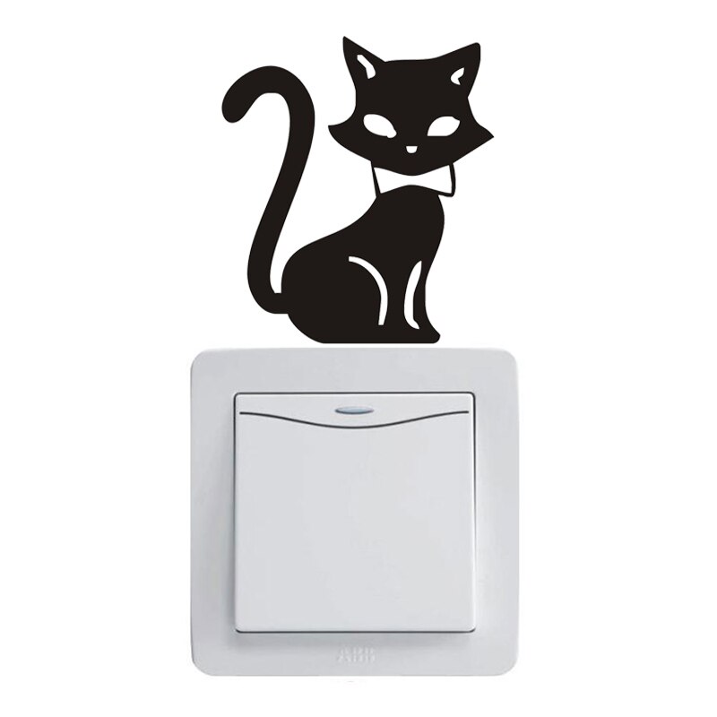 Verschillende grappige dieren schakelaar sticker voor kinderkamers diy panda muurstickers sticker slaapkamer woonkamer #608