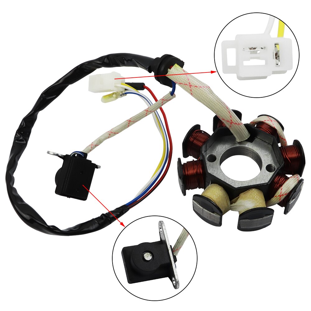 ANCLLO 6-pol Zündspule CDI - Für GY6 Motor 50-250cc ATV Moped