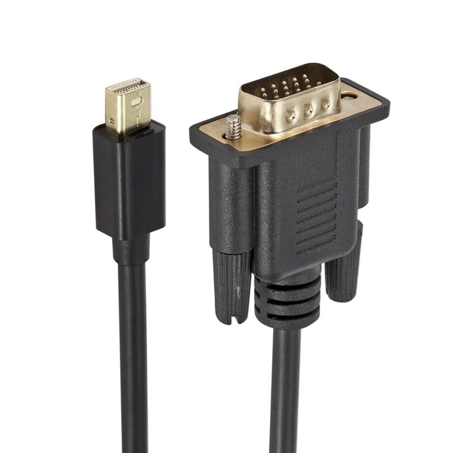 Mini displayport til vga kabel 1.8m dp til vga adapter konverter kabel dp han til vga han til hp dell asus lenovo pc bærbar